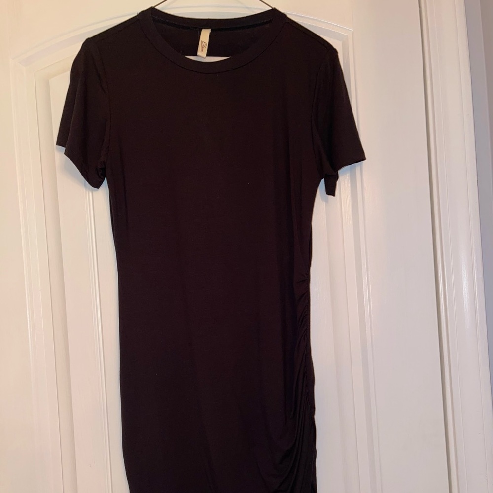 Black Midi T-shirt Dress Size S